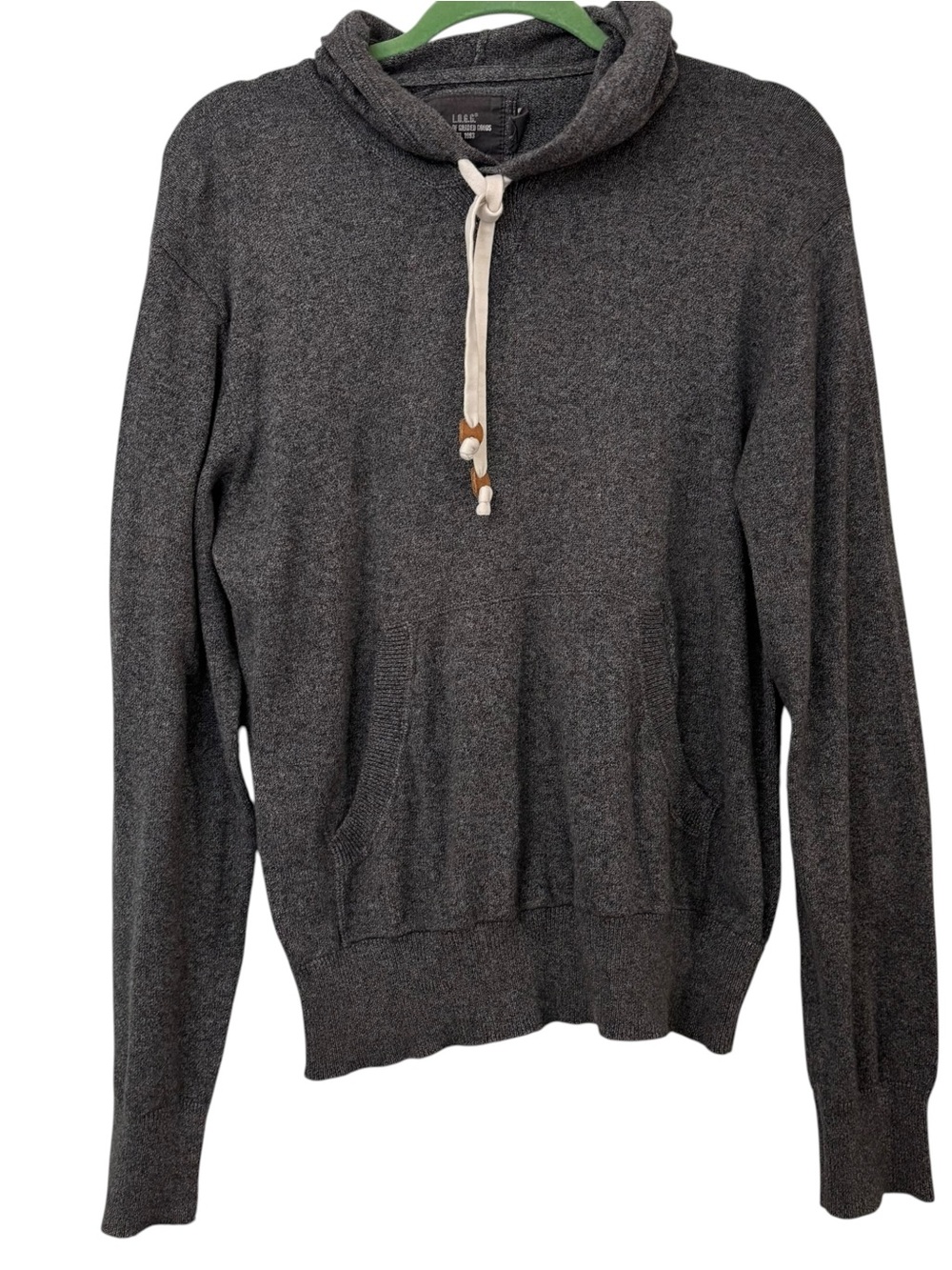 H&M L.O.G.G. Men's Knit Henley Hoodie Sweater size L